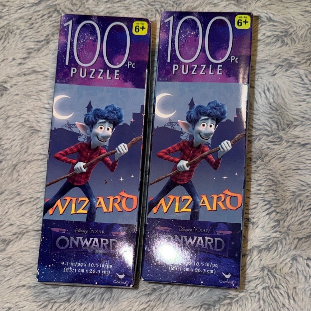 Disney‎ Pixar Onward 100 Piece Puzzle Lot of 2 Cardinal Games Wizard in Training